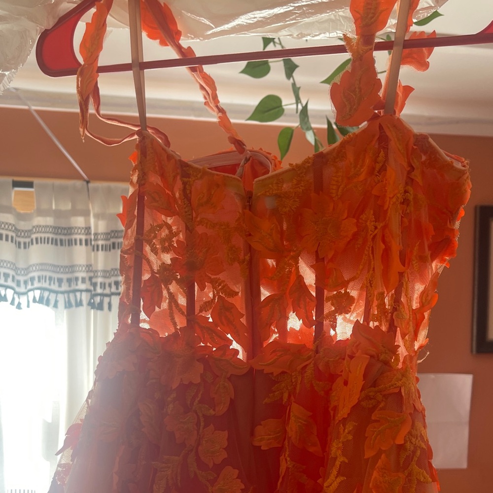 Jovani prom dress in flaming orange! - Picture 6 of 11